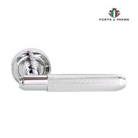 Дверная ручка на розетке PORTA DI PARMA Exa Zig   Полированный хром 301.01
