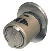 Utopic Ok - Дверной замок на шток цилиндра - Серебро - Овальное, хром матовый