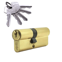 Механизм цилиндровый (5 ключей) V80 (35х45)-5 SB (мат. золото)