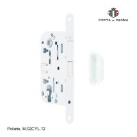 Замок врезной магнитный под цилиндр PORTA DI PARMA Polaris Белый M.02CYL.12