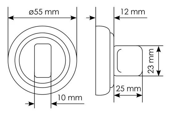 Завертка сантехническая MH-WC-CLASSIC OMB круглая цвет старая мат.бронза