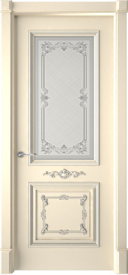 Дверь межкомнатная Багет 31 эмаль и лак эмаль слоновая кость 600x2000 31 Emal
