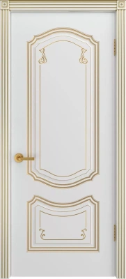 Межкомнатная дверь «Соло Грейс В2 ДГ» 2000 x 600 belyyspatinoyzoloto