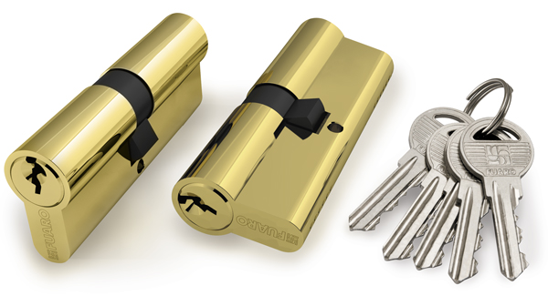 Цилиндровый Fuaro (Фуаро) механизм (100 ZA/60) 1000ZAKey60(25+10+25) PB латунь 5Key