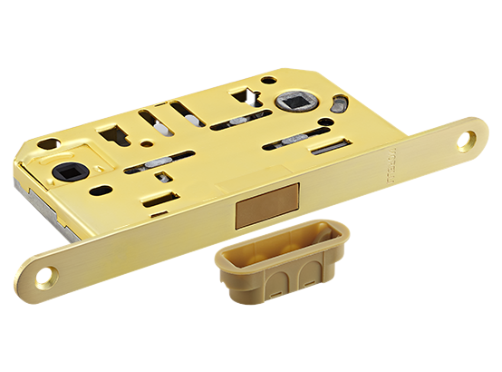 Замок межкомнатный M1895 MSG магнитный, сантехнический, цвет мат.сатинированное золото