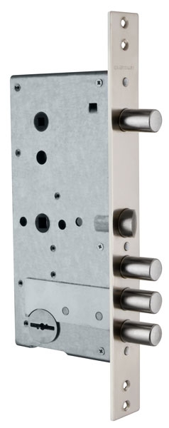 Замок Guardian (Гардиан) врезной сувальдный с задвижкой и защёлкой ЗВ 50.15, 4 кл. (длинный кл. 70,5 мм) /128:4175/