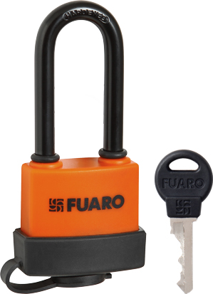 Замок Fuaro (Фуаро) навесной PL-WEATHER-3640 LS 3key (PL-3640 LS) удл. дужка, англ./блистер