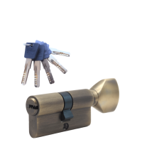 Механизм цилиндровый  PC60 (30Cх30) АВ 5 ключей (бронза)