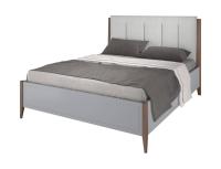 Кровать с мягкой вставкой без изножья 1800 582/Мокко/Дуб Антик (ткань Cappuccino 15)