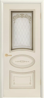 Межкомнатная дверь «Ария Грейс В4 ДО» 2000 x 600 slonovayakostspatinoybeloezoloto