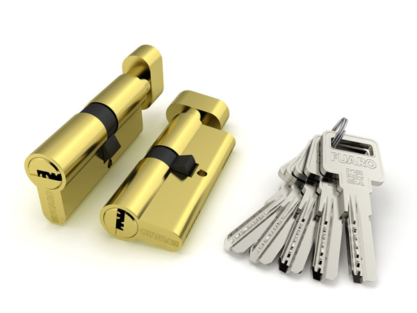 Цилиндровый Fuaro (Фуаро) механизм (R602/70) R6002Knob70(30+10+30) PB латунь 5Key с вертушкой