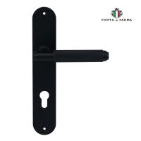 Дверная ручка на планке PORTA DI PARMA Exa Zig   Чёрный  2301.03.CYL
