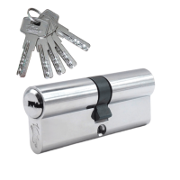 Механизм цилиндровый  Z90 (45x45) СР 5 ключей (хром)