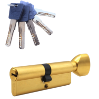 Механизм цилиндровый  PC80 (40Cх40) SВ 5 ключей (мат. золото)