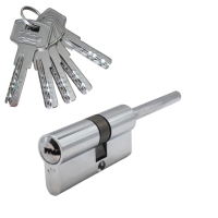 Механизм цилиндровый с длинным штоком  ZL60 (30x30) CP 5 ключей (хром)