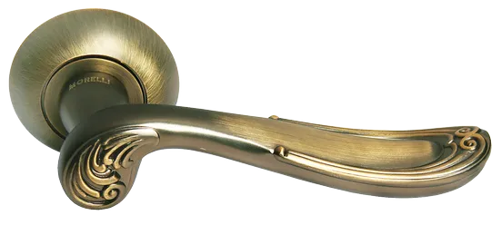 Ручка дверная GIUSEPPE MH-22 COF на круглом основании, цвет кофе, ЦАМ