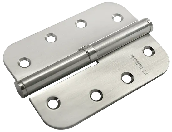 Петля разъемная MSND-C 100X70X2.5 SN R -IND правая без коронки скругленная, врезная, цвет бел.никель, сталь