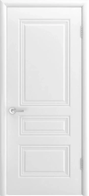 Межкомнатная дверь «Трио В1 ДГ» 2000 x 600 belyy