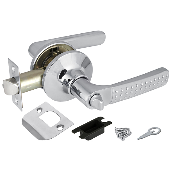 Ручка Punto (Пунто) защелка DK626 CP-BK (6026 CP-B) (фик.) хром