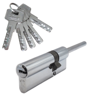 Механизм цилиндровый с длинным штоком  ZL85 (55x30) CP 5 ключей (хром)