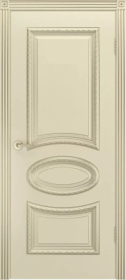 Межкомнатная дверь «Ария R В1 ДГ» 2000 x 600 slonovayakostspatinoybeloezoloto