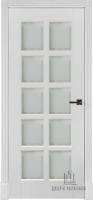 Дверь межкомнатная Калифорния эмаль и лак эмаль белая остекленная