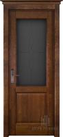 Дверь межкомнатная Европа массив античный орех остекленная