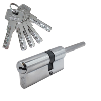 Механизм цилиндровый с длинным штоком  ZL75 (45x30) CP 5 ключей (хром)