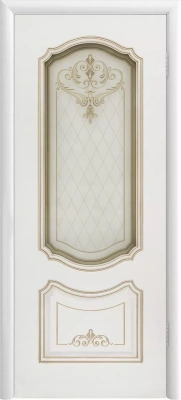 Межкомнатная дверь «Соло Грейс В4 ДО» 2000 x 600 belyi_spatinoi_rozovoezoloto