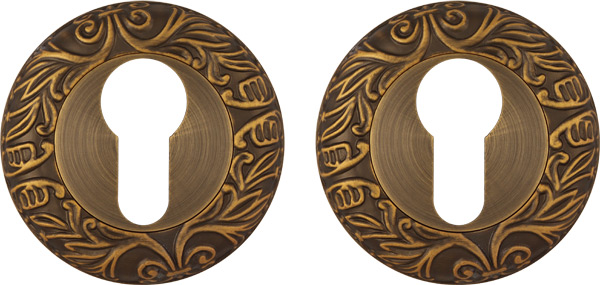 Накладка Fuaro (Фуаро) под цилиндр ET.R.SM58 (ET SM) AB-7 матовая бронза