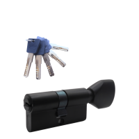 Механизм цилиндровый  PC60 (30Cх30) BL 5 ключей (черный)