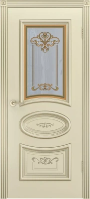 Межкомнатная дверь «Ария R-0 В3 ДО» 2000 x 600 slonovayakostspatinoybeloezoloto