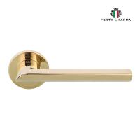 Дверная ручка на розетке PORTA DI PARMA Punto PVD Полированное золото 102.06