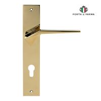 Дверная ручка на планке PORTA DI PARMA Origami  PVD Полированное золото 2405.06.CYL