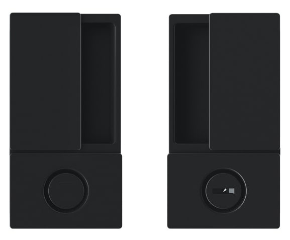 B30002.02.93 AGB (АГБ) Ручка WAVE под WC (черный), для раздвижных дверей