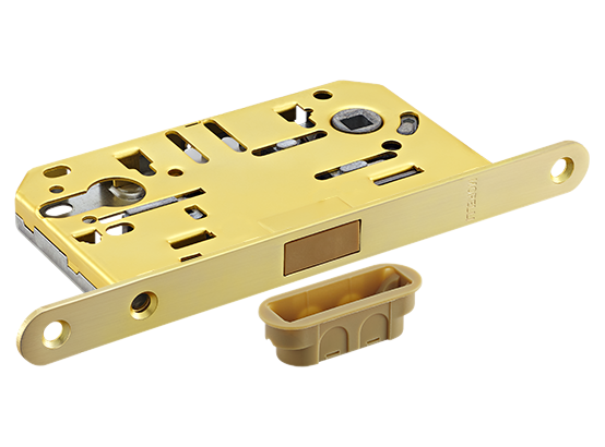 Замок межкомнатный M1885 MSG под цилинд, цвет мат.сатинированное золото