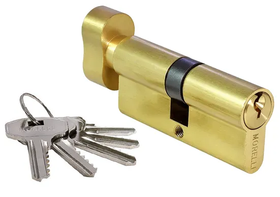 70CK PG, ключевой цилиндр с заверткой (70 мм), цвет - золото