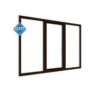 Трехстворчатое окно VEKA WHS 60 (1800ш х 1200в) двухкамерное, цвет Белый/Темно-коричневый