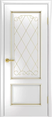 Межкомнатная дверь «Голд-1 ДГ» 2000 x 600 belyy