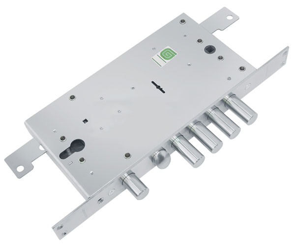 Замок Guardian (Гардиан) врезной двухсистемный ЗВ 25.12 Т с тягами, 5 кл. (длинный кл. 54 мм) /123:211/