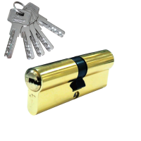 Механизм цилиндровый  Z80 (40x40) РВ 5 ключей (золото)