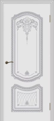 Межкомнатная дверь «Соло Нью ДГ» 2000 x 600 belyyspatinoyserebro