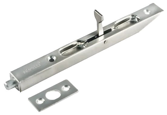 Шпингалет дверной L160 SN, цвет никель матовый, сталь