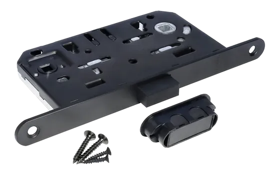 Замок межкомнатный M1895 BL магнитный, сантехнический, цвет черный