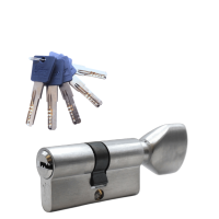 Механизм цилиндровый  PC60 (30Cх30) SC 5 ключей (мат. хром)