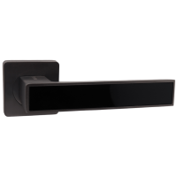 Ручки дверные алюминиевые  V52GR/BL-2 AL (графит/черный глянец)