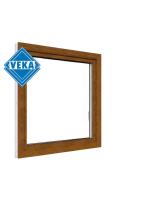 Одностворчатое окно VEKA WHS 60 (600ш х 800в) двухкамерное, цвет Белый/Золотой дуб
