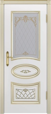 Межкомнатная дверь «Ария В3 ДО2» 2000 x 600 belyyspatinoyzoloto