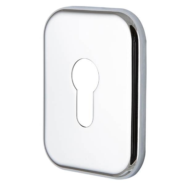 Декоративная Armadillo (Армадилло) Квадратная накладка на цилиндр ET-DEC SQ (ATC Protector 1) CP-8 Хром