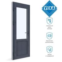 Пластиковая входная дверь VEKA WHS 60 ( 850ш х 2000в ) двухкамерная, Белый/Антрацит dveri4045